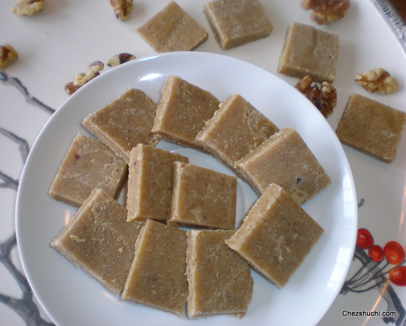 walnut barfi